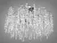 Сучасна алюмінієва кришталева люстра "Гліцинія", 9 ламп, хром - мініатюра 2