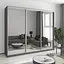 Шафа-купе тридверна MebelStar Комбо AL 3 Дзеркала 250x60x210 см Антрацит (MBS-3397) - мініатюра 1
