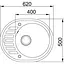 Franke Мойка кухонная Ronda фрагранит овал с крылом 620х500х200 мм чаша - 1 накладная ROG 611-62 бежевый - миниатюра 2