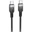 Кабель Hoco X109 Energy 60W silicone charging data cable Type-C to Type-C L-2 м Чорний - мініатюра 1