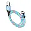Магнитный кабель Hoco U90 Lightning USB Magnet Cable голубой - миниатюра 2