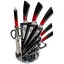 Набір ножів з підставкою 9 шт. Black+Red (NS41SETKN) - мініатюра 1
