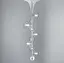 Оригінальна люстра в видовженому білому корпусі з прозорими плафонами Line.F CA 15-10 - мініатюра 5