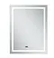 Зеркало Mixxus Premium FLASH MR21-60x80 (LED Touch, Anti-fog, часы) (MP6617) - миниатюра 2
