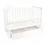 Детская кроватка Волна с маятниковым механизмом, выдвижным ящиком и откидной боковиной ольха белый - миниатюра 1