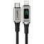 Кабель Acefast C6-01 з дисплеєм Type-C to Lightning PD 30W 1.2 м сріблястий - мініатюра 1