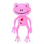 Дитяча іграшка-антистрес Жабеня MS 4031(Pink) розмір 13 см, борошно - мініатюра 1