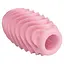 Яйце-мастурбатор текстуроване двостороннє силікон чоловічий аксесуар компактний рожевий - мініатюра 10