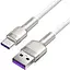 Кабель Baseus Cafule Metal Data Type-C 66W (1m) white (CAKF000102) - мініатюра 2