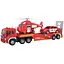 Трейлер пожарный автовоз, WY578B, масштаб 1:16, вертолет, машинка, подсветка, звуковые эффекты - миниатюра 1