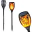 Садовий світильник Solar flame led light sensor activated 51,5см 600 мАг Водонепроникний ліхтар факел Чорний - мініатюра 1