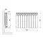Радіатор алюмінієвий Thermo Alliance All-Vulcan 500/96 1,05 кг, Білий - мініатюра 2