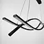 Люстра современная черная в двух размерах Line.F Длина 100 см - миниатюра 6