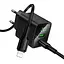 МЗП Hoco CS83A Excellent with digital display PD20W+QC3.0 (1USB-A/1C) + кабель Type-C to Lightning Black - мініатюра 2