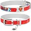 Ошейник для собак Waudog Design кожаный с QR паспортом, рисунок Супермен1, M, Ш 20 мм, Дл 29-38 см - миниатюра 1