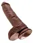 Фаллоимитатор King Cock With Balls 26.7 см коричневый - миниатюра 5