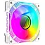 Вентилятор 120 мм GameMax FN12A-C8I-W білий 120х120х25 мм ARGB підсвічування 800-1600 об/хв до 31.21 дБ 4-pin (PWM, 50 см) - мініатюра 1