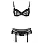 Сексуальний комплект із поясом для панчох Passion LOVELIA Set black L/XL - мініатюра 5