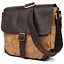 Сумка-меседжер через плече чоловіча, водостійкий канвас та шкіра. TARWA 25х25х11 см sum0028368 - мініатюра 1