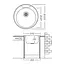 Мийка кухонна Kraft 510 D Decor кругла 510х510х180х0,8 мм Нержавіюча сталь 30412 - мініатюра 2