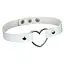 Чокер із серцем у стилі BDSM шкіряний One size K0595-3 - мініатюра 1