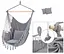 Підвісне крісло бразильський гамак BOHO 100 см + 2 шт подушки Light Grey - мініатюра 2