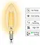 Світлодіодна лампочка Huoqilin E14, у формі свічки, з регулюванням яскравості, 4 Вт (замінює 40 Вт), прозора, тепле біле світло 27 - мініатюра 3