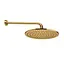 Верхній душ Paffoni Syncro Quadro Ø300xh8 мм з утримувачем 400 мм honey gold brushed ZSOF079HGSP + ZSOF034HGSP, Золотий - мініатюра 1