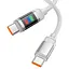 Кабель Hoco U126 Lantern Type-C to Type-C charging data cable 1.2 м 100W 5A светло-серый - миниатюра 1
