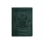 Шкіряна обкладинка для паспорта з українським гербом зелена - мініатюра 8