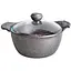 Каструля зі скляною кришкою O.M.S. Collection 3120 з гранітним покриттям 26 см 5.6 л Сірий (Туреччина) - мініатюра 1