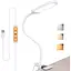 Гнучка світлодіодна лампа для читання регульоване затискне світло з 3 колірна температура регульована яскравість - мініатюра 1