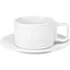 Чашка с блюдцем Elisey Бархат белая (9182-026) - миниатюра 1