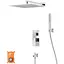 Душова система Corsan Ango 30 хром з виливом + BOX прихованого монтажу ZA30MCHW, Хром - мініатюра 1