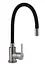 Змішувач для кухні Brinex Pure 015F3 з гнучким виливом Nickel/Black BRIPUR015F3NKB - мініатюра 1