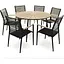 Комплект садовой мебели Di Volio Acona 6+1 черный/бежевый - миниатюра 1