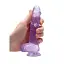 Фалоімітатор RealRock Crystal Clear Dildo Realistic 17 см фіолетовий - мініатюра 6