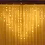 Светодиодная гирлянда Sun Lamp "Золотое сердце" 138 LED 8 режимов свечения Штора 3x2 м для окон, спальни - миниатюра 1