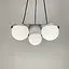 Подвесная люстра с тремя плафонами в сферических мотивах Ст. 922/3 BK+WT | Line F - миниатюра 3