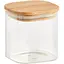 Банка для зберігання Lumines квадратна скляна з бамбуковою кришкою 800 мл 10х10 см (BS1010) - мініатюра 1