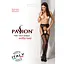 Эротические колготки-бодистокинг Passion S020 black имитация ажурных чулок с высоким поясом S/M/L - миниатюра 7