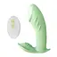 Вибратор-бабочка для женщин силиконовый с 10 режимами и пультом 96 мм зеленый - миниатюра 1
