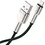Кабель Baseus Cafule Metal Lightning 2.4A (2m) green (CALJK-B06) - мініатюра 3
