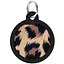 Адресник для собак і котів металевий WAUDOG Smart ID з QR паспортом малюнок Леопард коло Д 25 мм - мініатюра 2