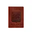 Кожаная обложка для паспорта с польским гербом коралл Crazy Horse - миниатюра 6