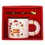 Чашка новогодняя Elisey 9150-021-3 Funny Santa керамическая с ложкой 300 мл Белая - миниатюра 5