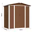 Хозблок-сарай металлический DS-02 с двускатной крышей 185х180х120 см (ВхШхГ)Коричневый - миниатюра 6