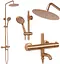 Душова система Rea Lungo brushed copper з термостатом та виливом REA-P8807, Теплий захід сонця - мініатюра 3