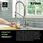 Змішувач для кухні на дві води Kraus Bolden KFF-1610CH Хром - мініатюра 9