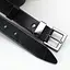 Ремень женский кожаный JK-3023 под джинсы черный с темной пряжкой (105 см) - миниатюра 4